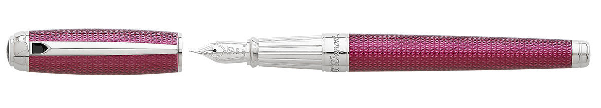 S.T. Dupont Firehead Guilloche Line D Large Amethyst Fountain Pen 410112L SALE